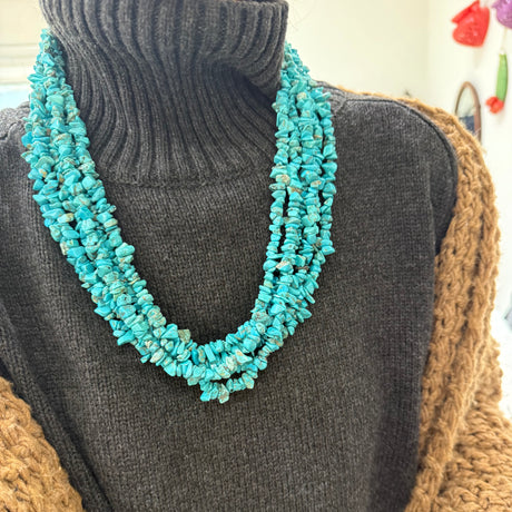 Collana Multifili Turchese