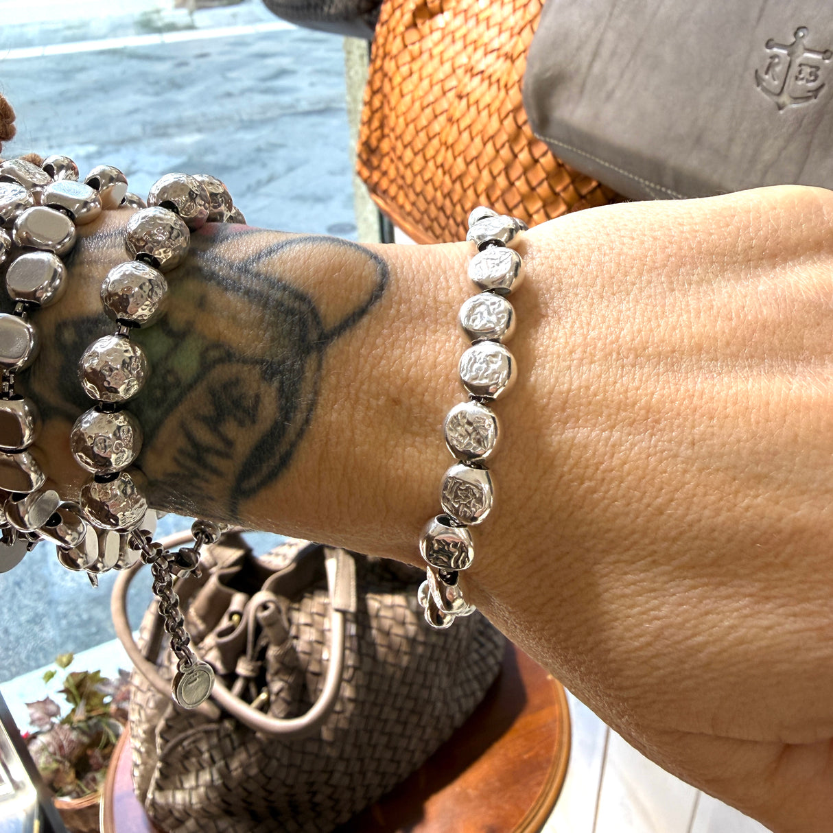 Bracciale Pepite Martellate Big Argento925