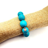 Bracciale sfere in Resina Verde Oltremare