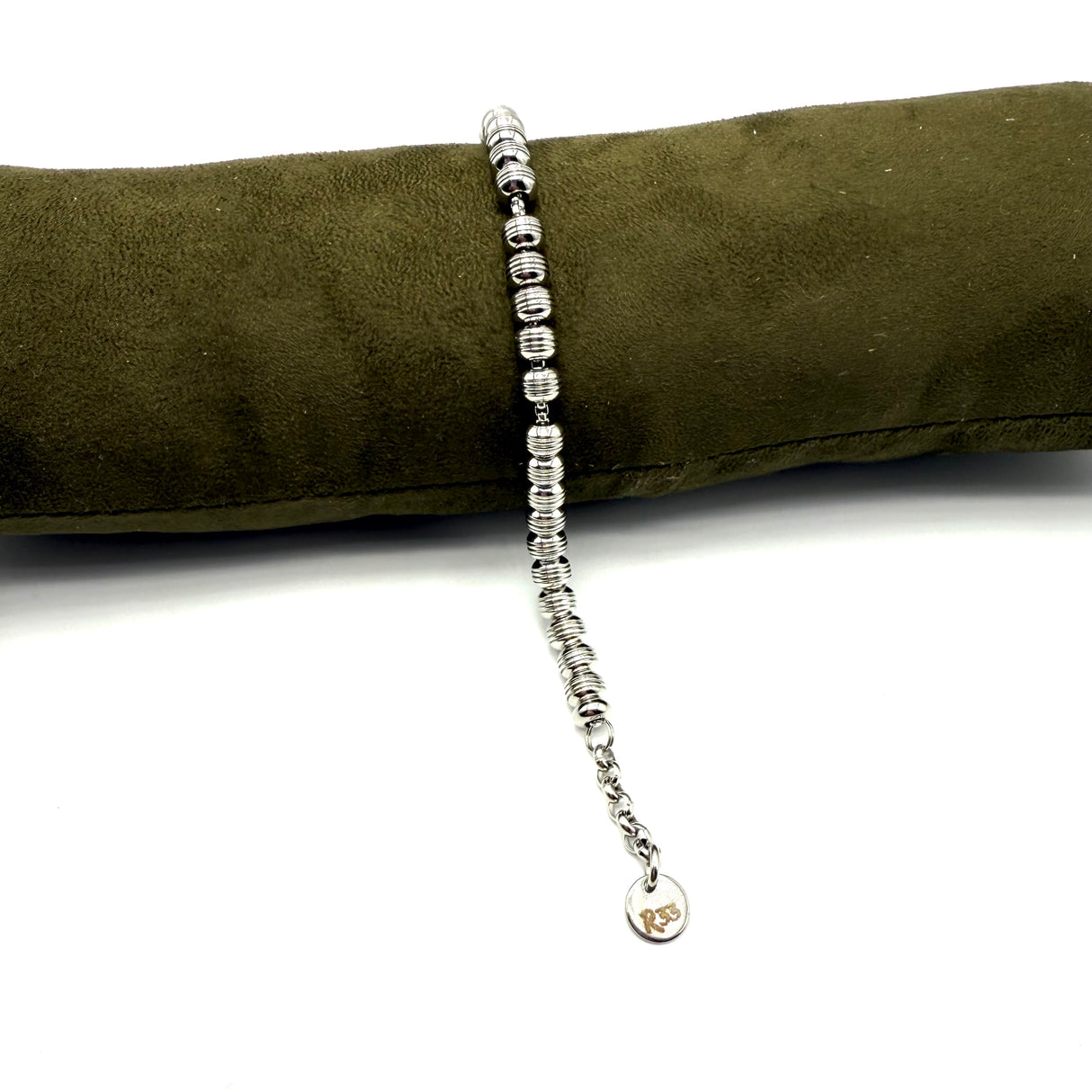 Bracciale pepite rigate acciaio