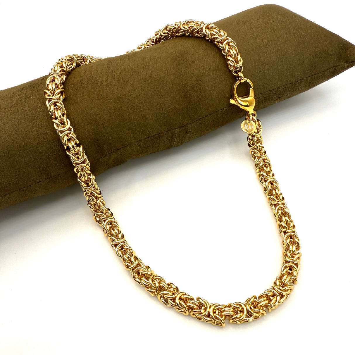 Collana Bizantina Dorata Acciaio Inossidabile