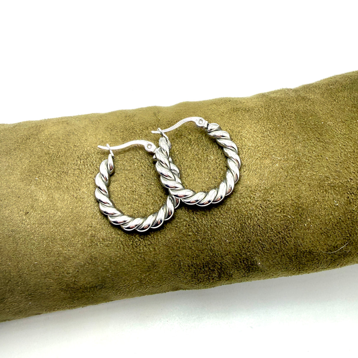 Orecchini Cerchio torcione acciaio inossidabile