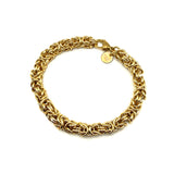 Bracciale Bizantina dorata 6 mm acciaio inossidabile