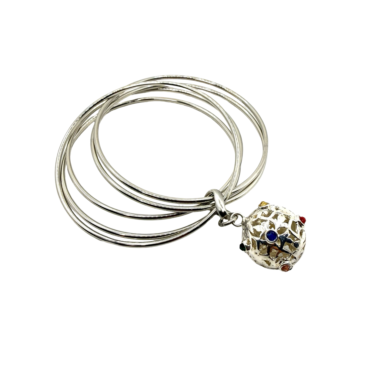 Bracciale 5 fili mina anni 60' silver