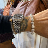 Bracciale Sfere ritorte big Argento925 Corno