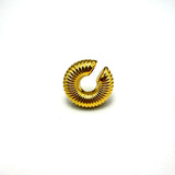 EAR CUFF RIGATO ACCIAIO DORATO