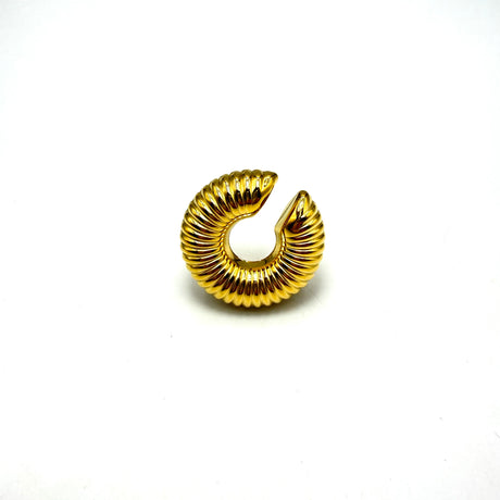 EAR CUFF RIGATO ACCIAIO DORATO