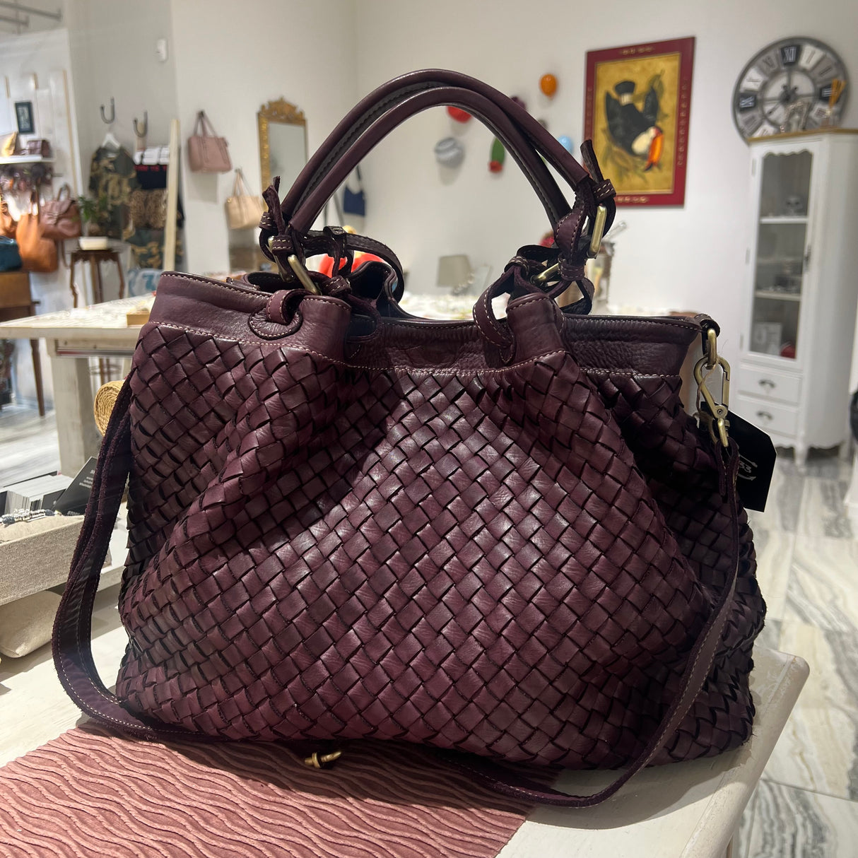 Borsa Intreccio Borgogna