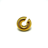 EAR CUFF RIGATO ACCIAIO DORATO