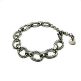 Bracciale rolò torcioni alternati acciaio inossidabile