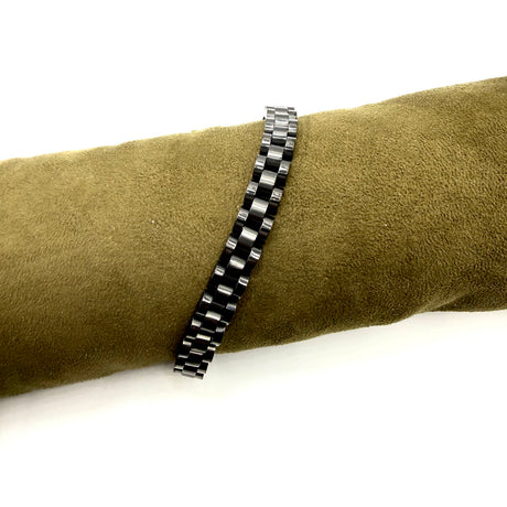 Bracciale Maglia Milano acciaio inossidabile Black