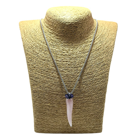 Collana Lucky Corno Quarzo Rosa