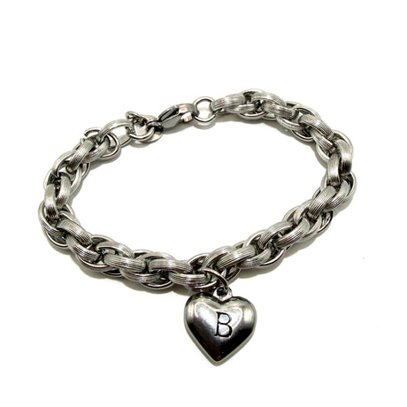 Bracciale Spiga con Lettera e Cuore, SCEGLI LA TUA...