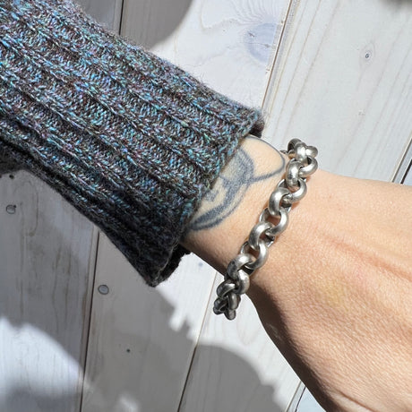 Bracciale Maglia Rolò Alluminio satinata