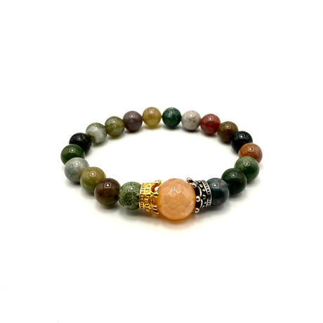 Bracciale Pietre Diaspro e Corone