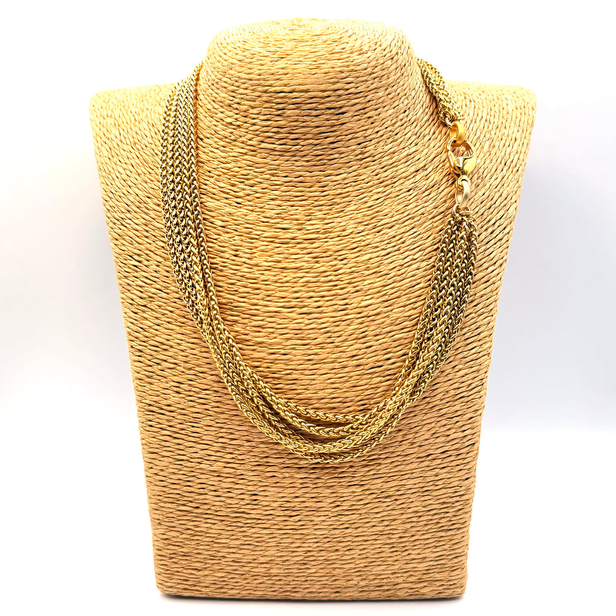 Collana Multifili Spiga Dorata