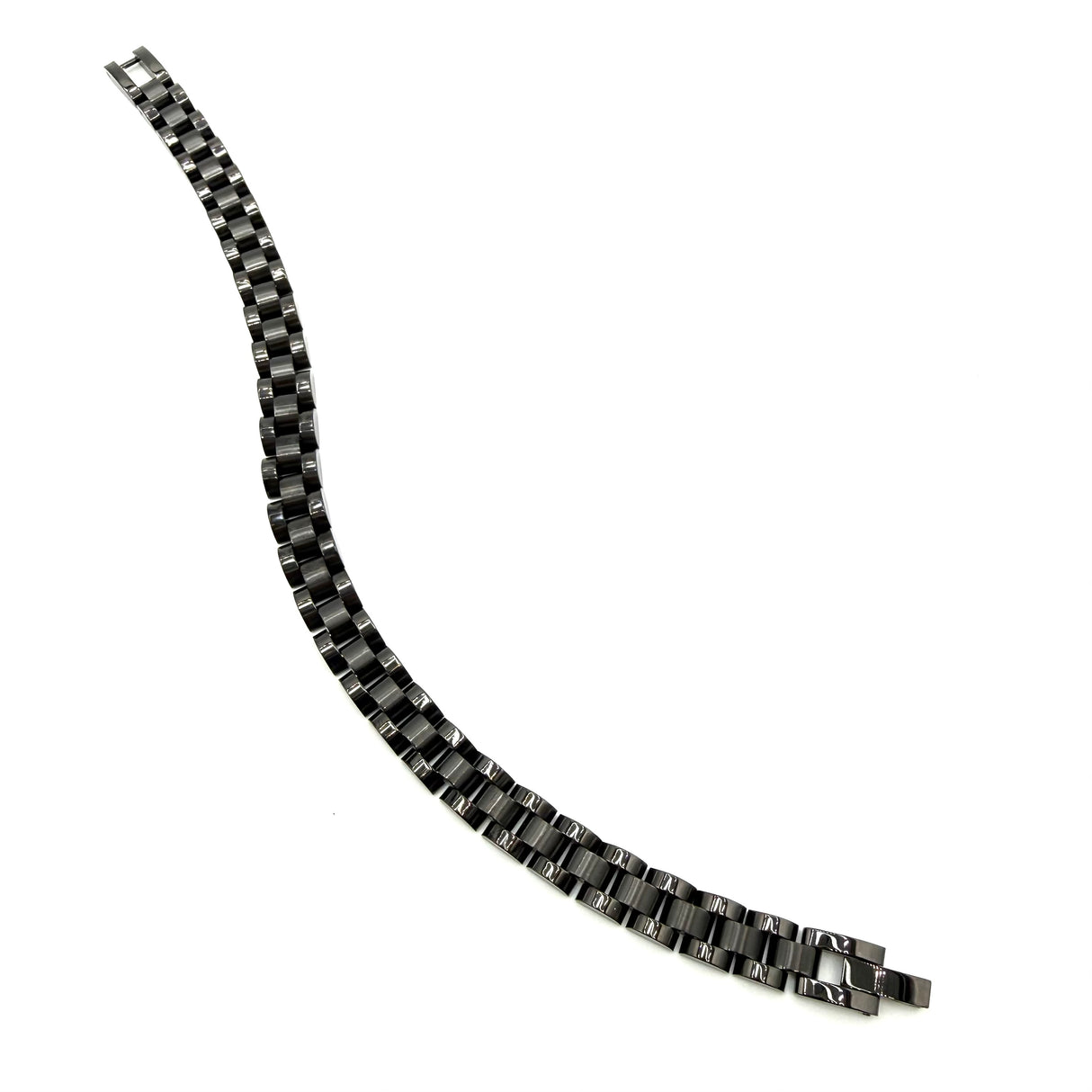 Bracciale Maglia Milano acciaio inossidabile Black