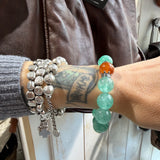 Bracciale Agata Verde e Corone