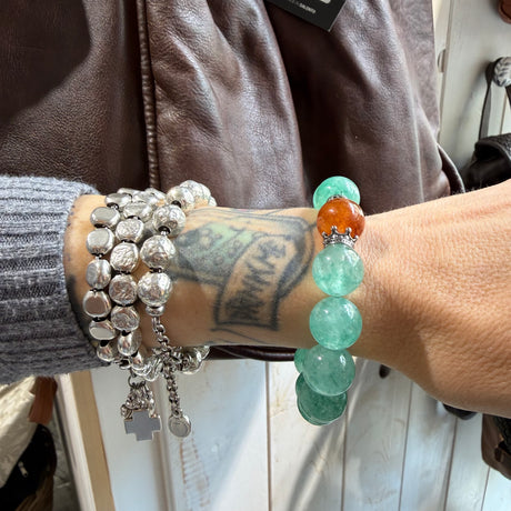 Bracciale Agata Verde e Corone