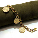 Bracciale monete rolò dorato
