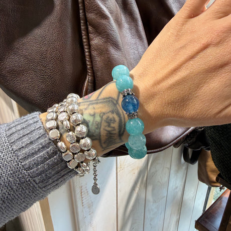 Bracciale Agata Celeste e Corone