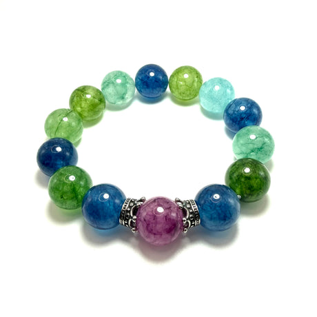 Bracciale Agata Multicolor e Corone