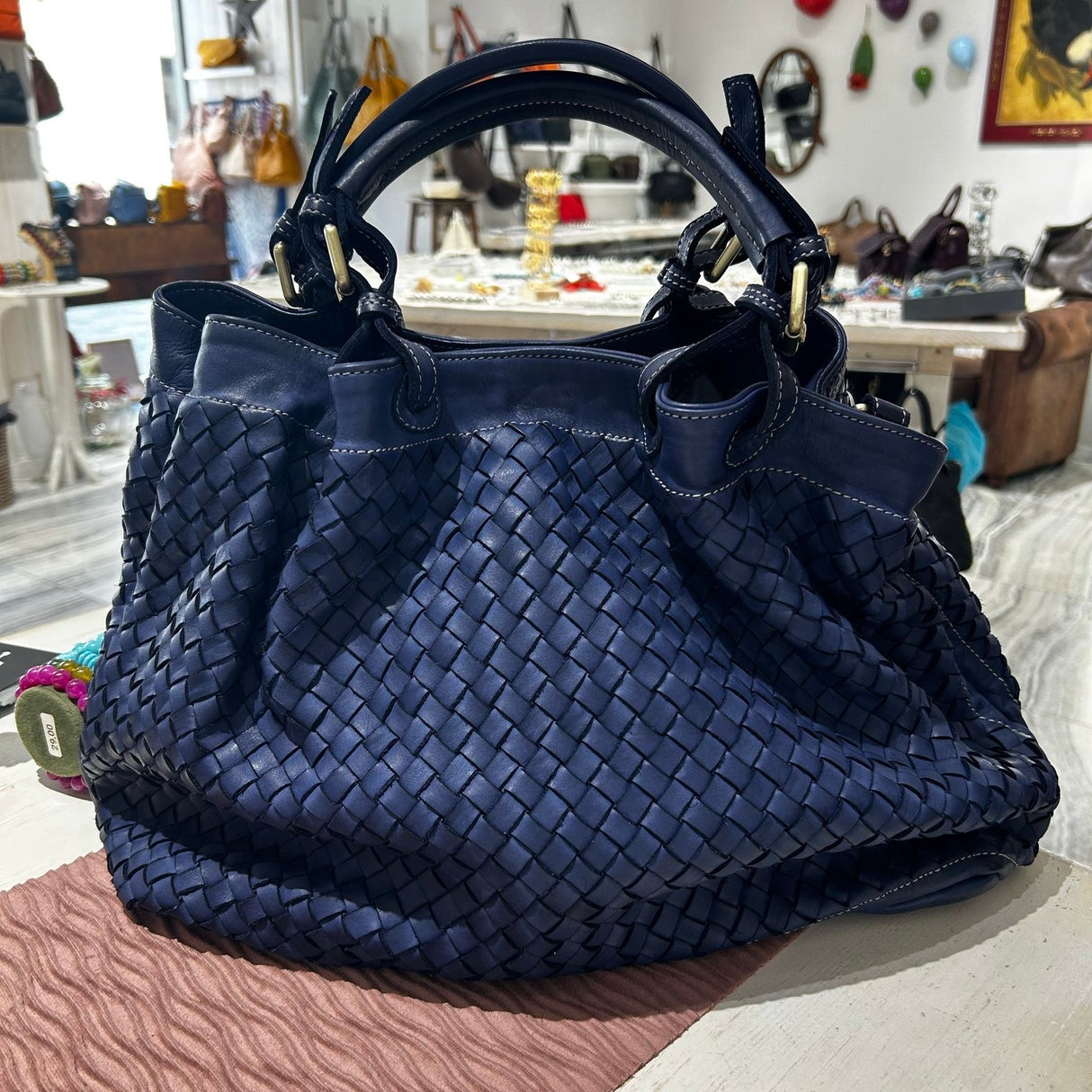 Borsa Intreccio Blu