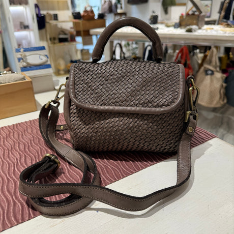 Borsa PIMMA intrecciata Taupe