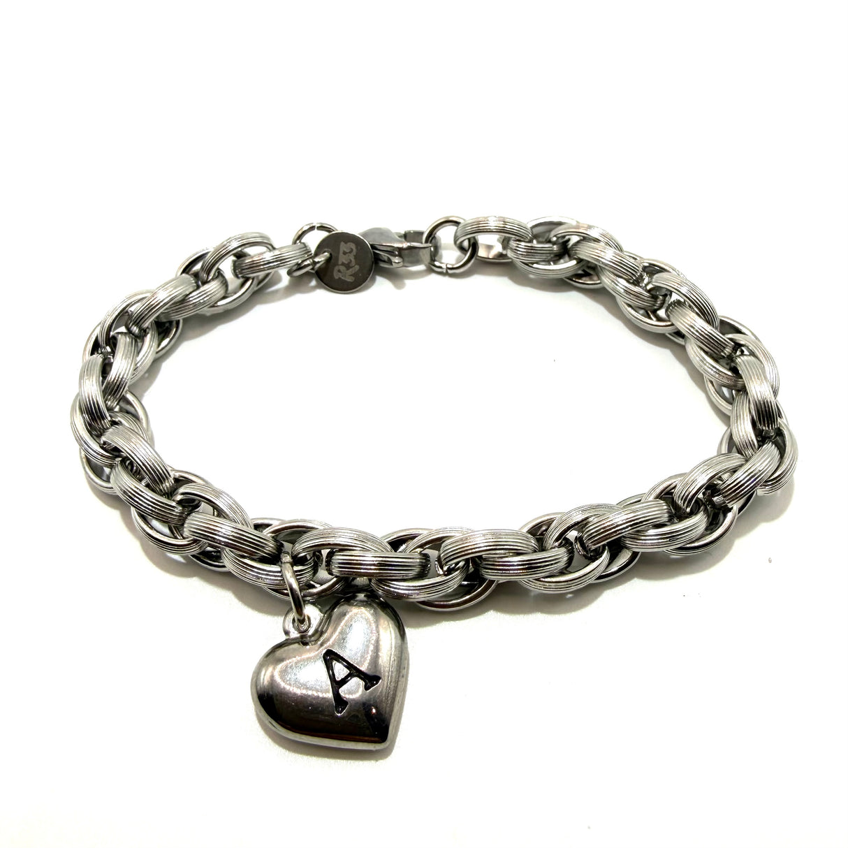 Bracciale Spiga con Lettera e Cuore, SCEGLI LA TUA...