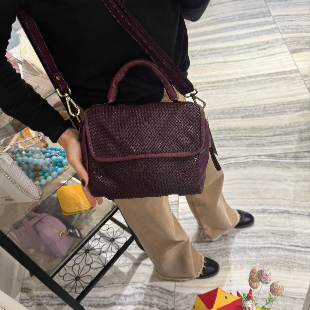 Borsa Pimma Big Borgogna