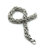Bracciale Bizantina con anelli godronati 0,8 mm