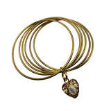 Bracciale 6 fili Lanterna Cuore Madreperla