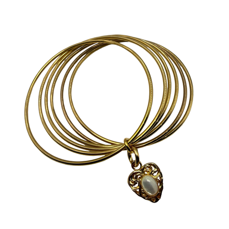 Bracciale 6 fili Lanterna Cuore Madreperla