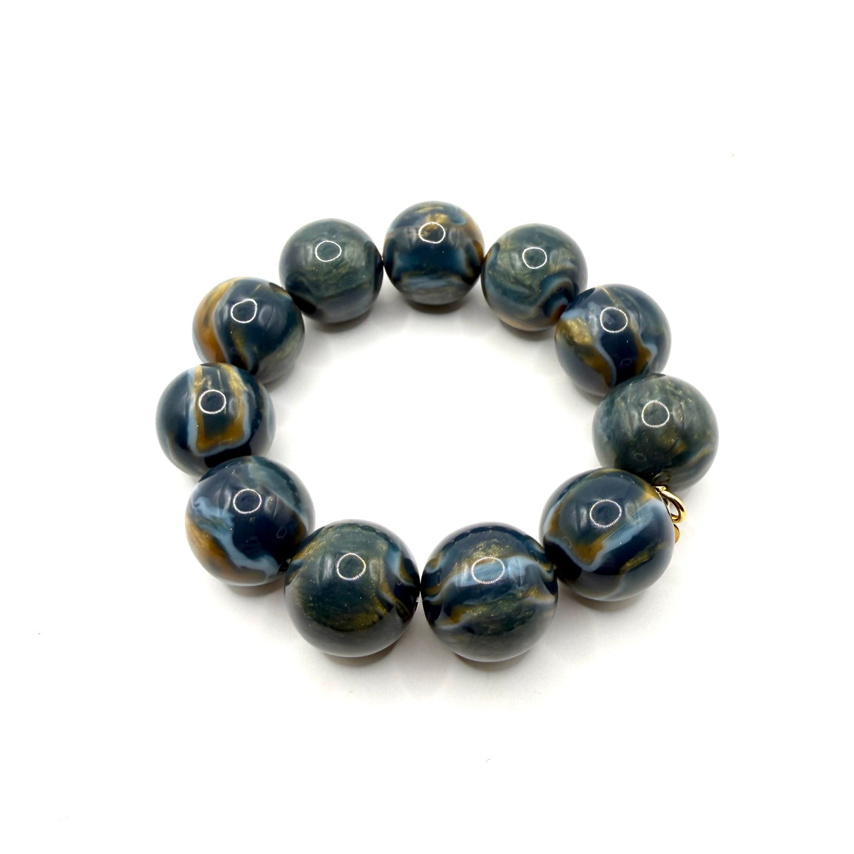 Bracciale sfere in Resina Multicolor Lunare Ottanio