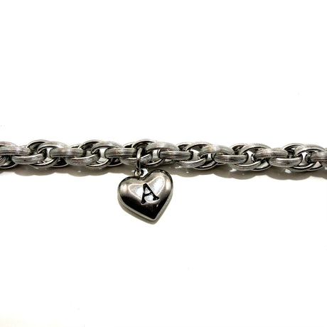 Bracciale Spiga con Lettera e Cuore, SCEGLI LA TUA...