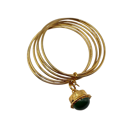 Bracciale 6 fili Lanterna Campana Verde