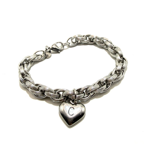 Bracciale Spiga con Lettera e Cuore, SCEGLI LA TUA...