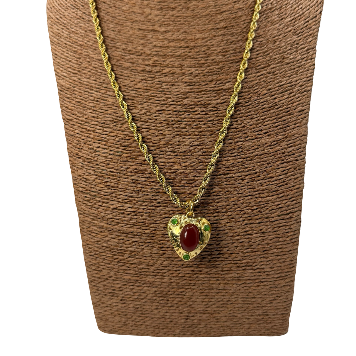 Collana Lanterna Cuore Giada Corniola