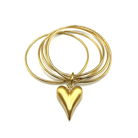 Bracciale 5 fili Cuore Acciaio inossidabile