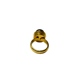 Anello rotondo Etrusco Cabochon Ottone e Onice