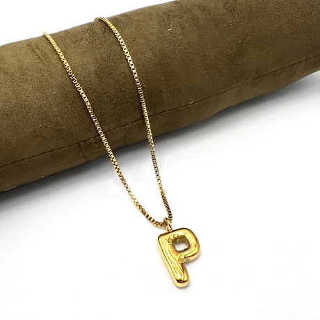 Collana Lettera dorata acciaio inossidabile