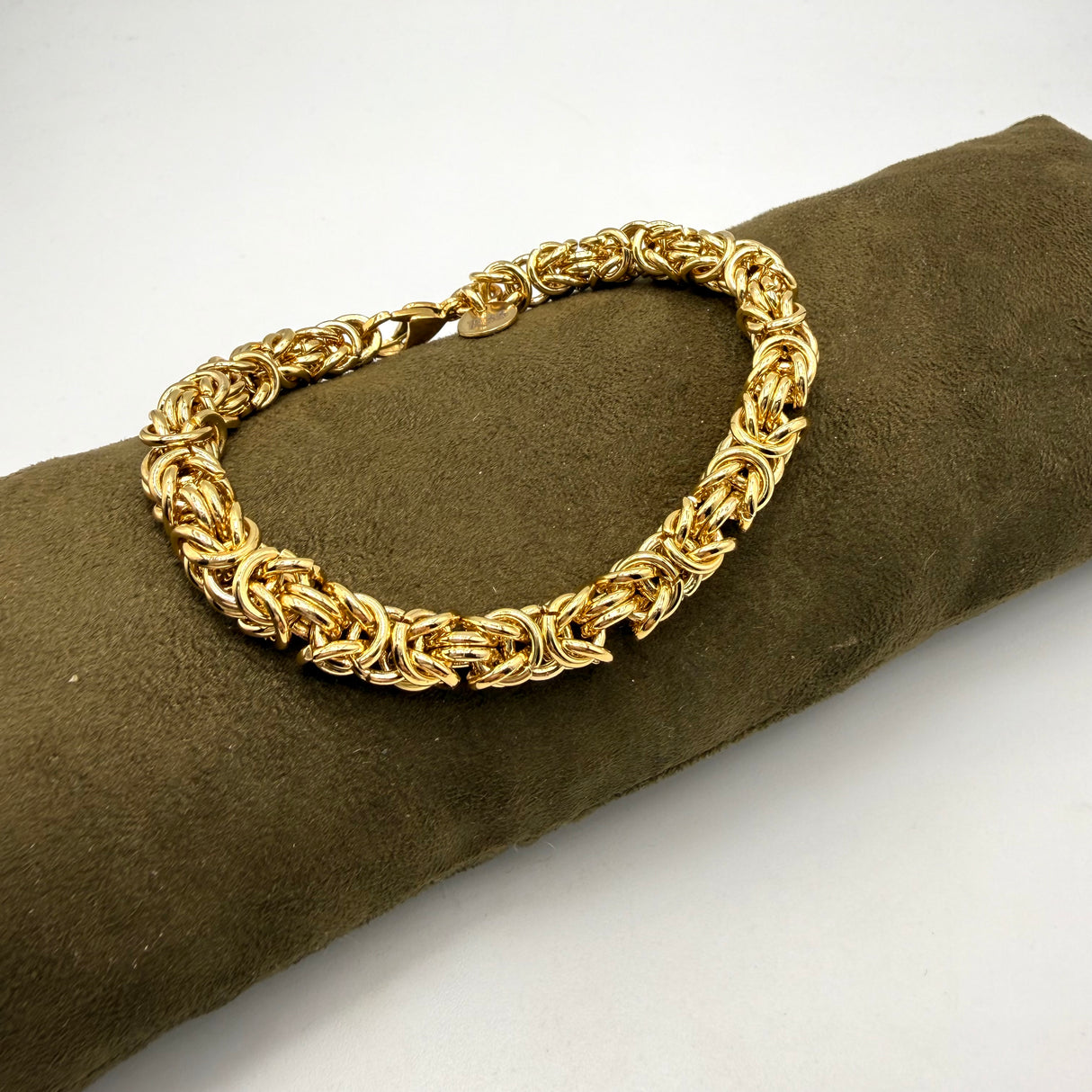 Bracciale Bizantina dorata 6 mm acciaio inossidabile