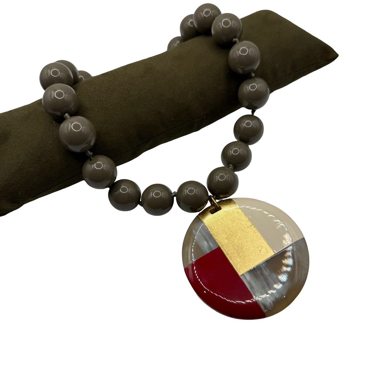 Collana Resina Taupe 70' style