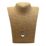 Collana Cuore Sacro fiamma Argento925