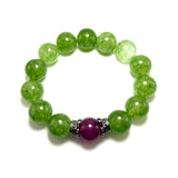 Bracciale Agata Verde, Viola e Corone