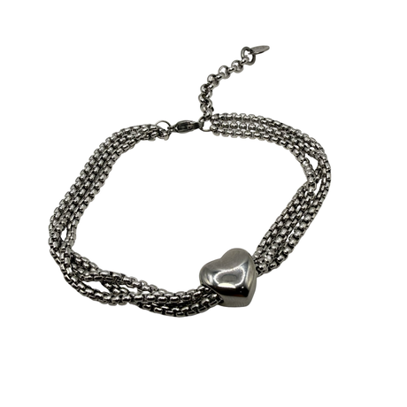 Bracciale pepita cuore Acciaio inossidabile