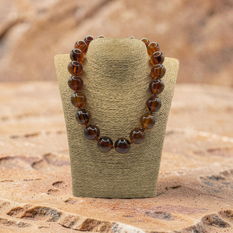 Collana sfere in Resina Ambrata