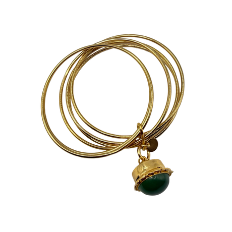 Bracciale 6 fili Lanterna Campana Verde