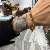 Bracciale Bizantina dorata 6 mm acciaio inossidabile