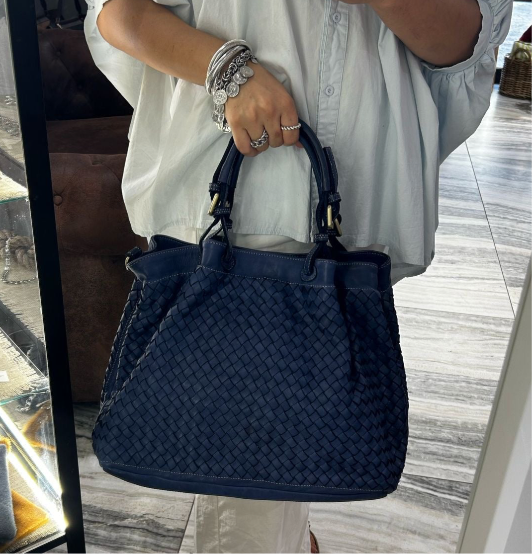 Borsa Intreccio Blu